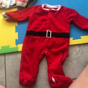 Santa footie pajamas